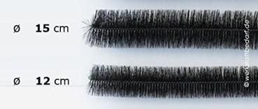 Preview: Dachrinnenbürste Ø 12 cm - Länge 100 cm - 1 = einzeln - korrosionsfreier Edelstahldrehdraht - wählen Sie Ihre gewünschte Anzahl