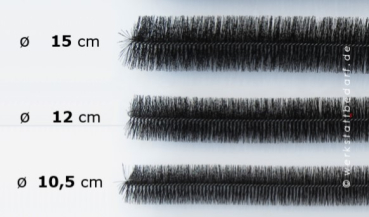 Preview: Dachrinnenbürste Ø 15 cm - Länge 80 cm - 1 = einzeln - wählen Sie Ihre gewünschte Anzahl