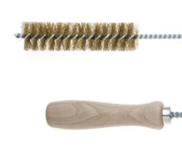 Ø 30 mm Lochbürste Messingdraht mit Holzgriff