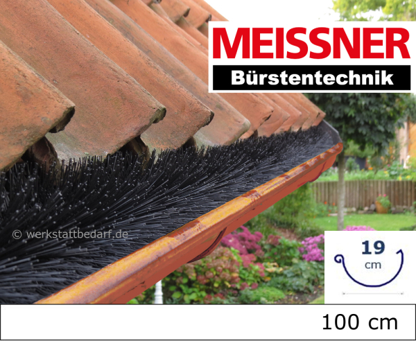 Dachrinnenbürste Ø 19 cm - Länge 100 cm - 120 Stück - Palette - korrosionsfreier Edelstahldrehdraht