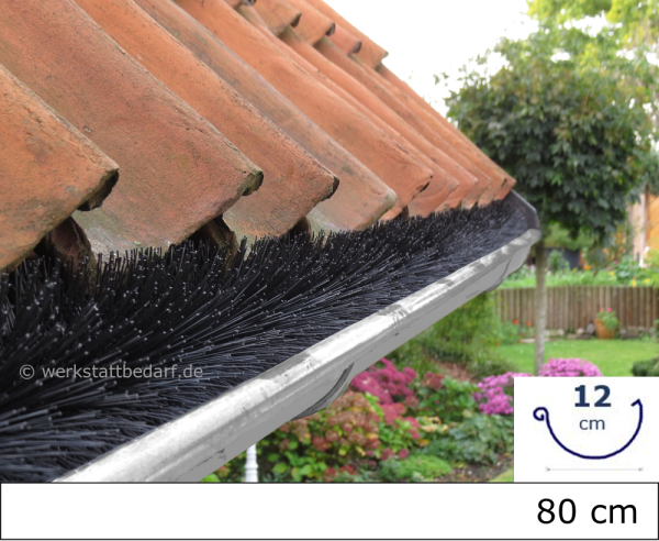Dachrinnenbürste Ø 12 cm - Länge 80 cm - 1 = einzeln - korrosionsfreier Edelstahldrehdraht - wählen Sie Ihre gewünschte Anzahl