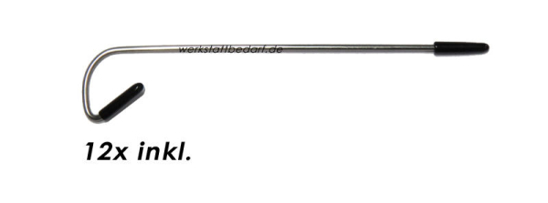 Dachrinnenbürste Ø 12 cm - Länge 120 cm - 16er-Gebinde - korrosionsfreier Edelstahldrehdraht - auf Wunsch mit 12 Sicherungsklammern